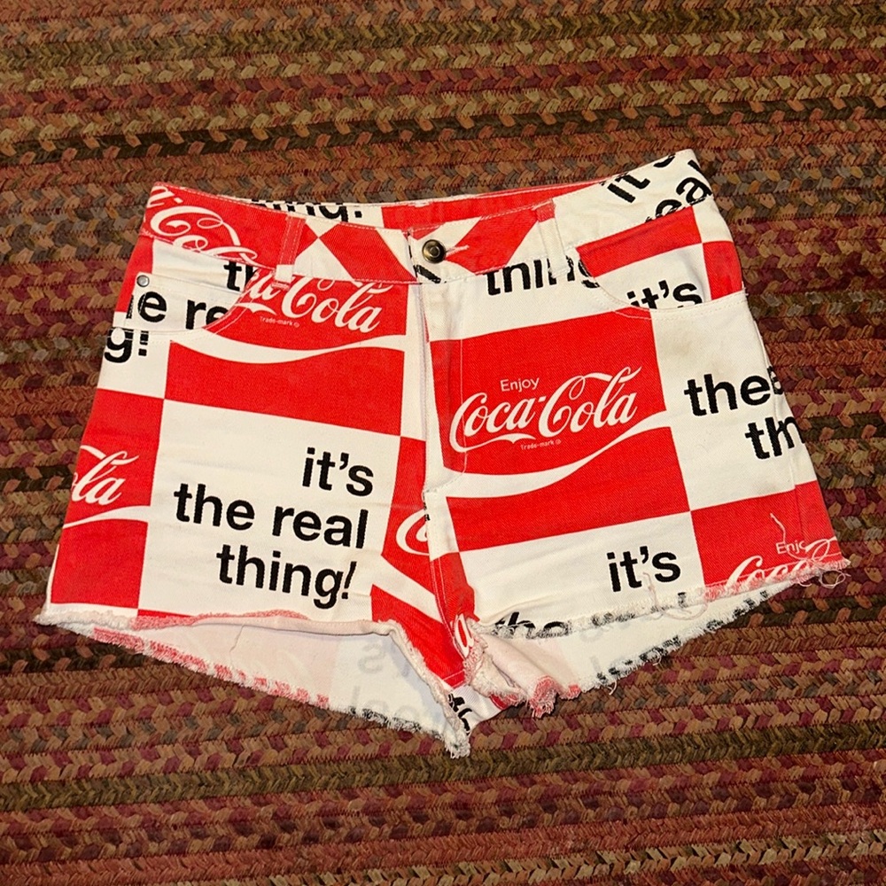 COCA COLA THE REAL THING DENIM SHORTS